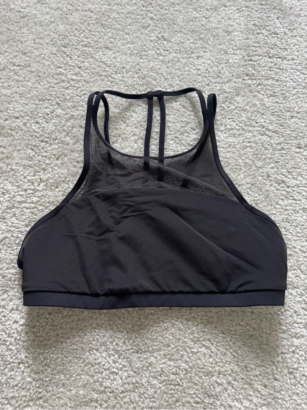 LULULEMON High Neck Sports Bra with Mesh Detail